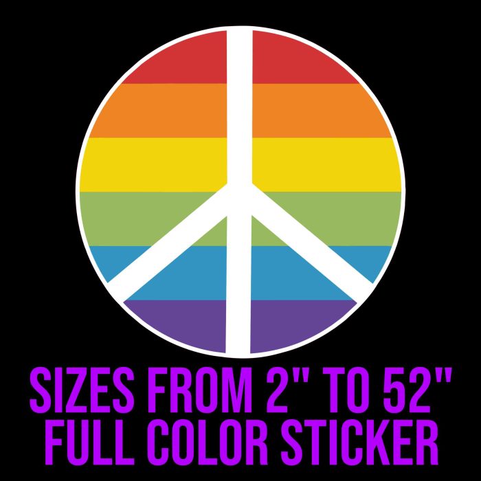 Pride Full Color Vinyl Decals - Custom Size