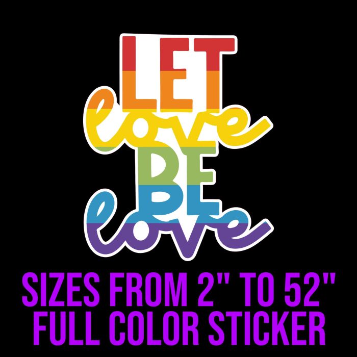 Pride Full Color Vinyl Decals - Custom Size