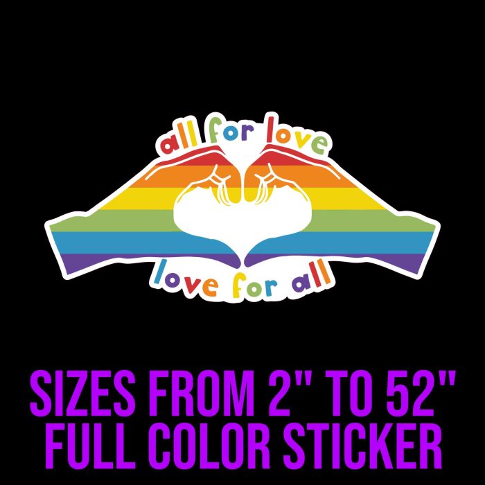 Pride Full Color Vinyl Decals - Custom Size