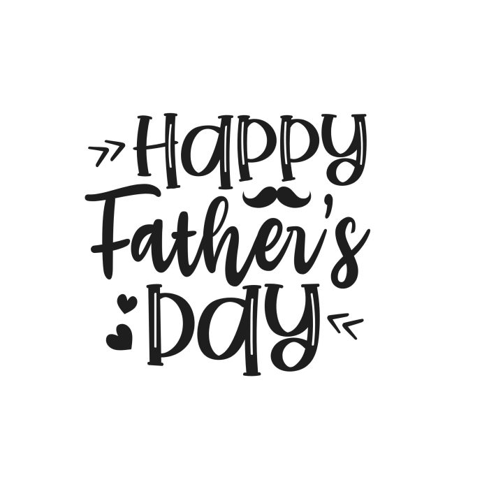 Happy Father's Day Vinyl Decal - Custom Size