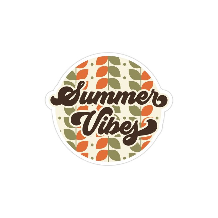 Summer Vibes Full Color Vinyl Decal - Custom Size