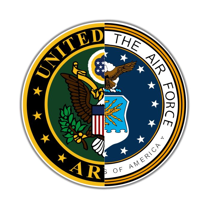 Air Force Seal and Army Seal Full Color Vinyl Decal