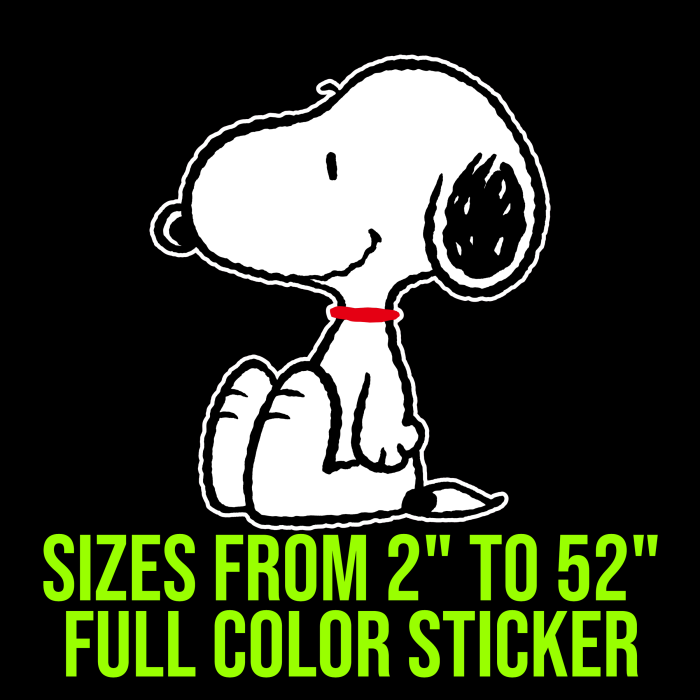 Snoopy Full Color Vinyl Decal