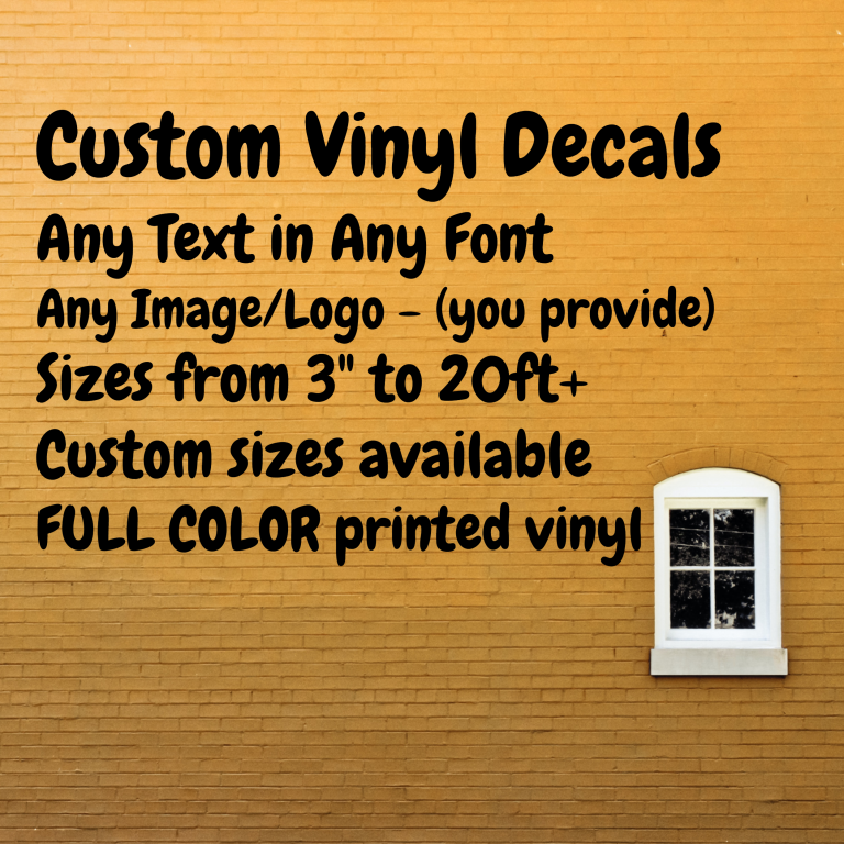 Custom Full Color Vinyl Decals – Make Your Own Personalized Decal ...