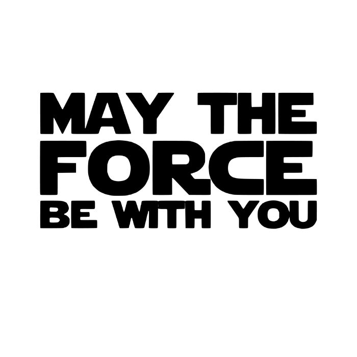 May the Force be With You Vinyl Decal - Custom Size