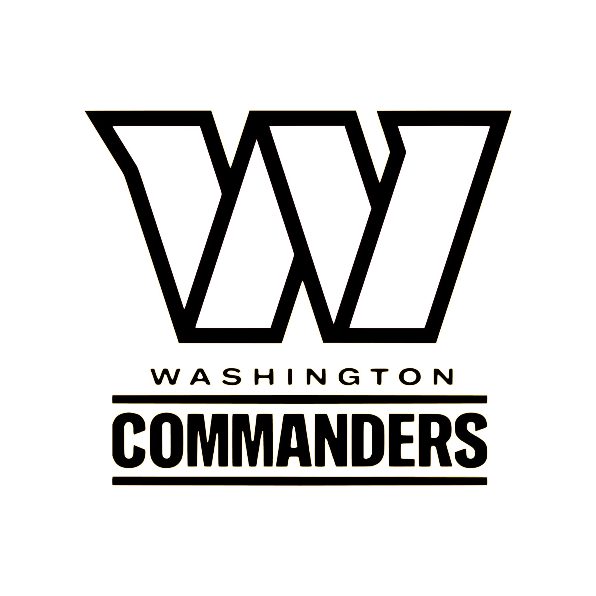 Washington Commanders W With Words Vinyl Sticker Sports Stickers Usa