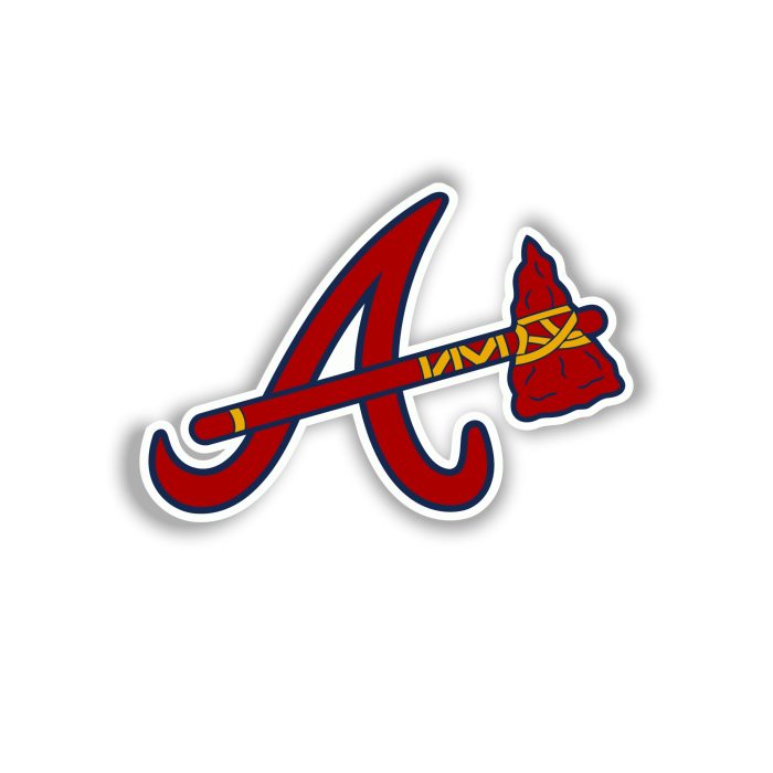 Atlanta Braves – A With Hatchet – Full Color Vinyl Sticker – Custom ...