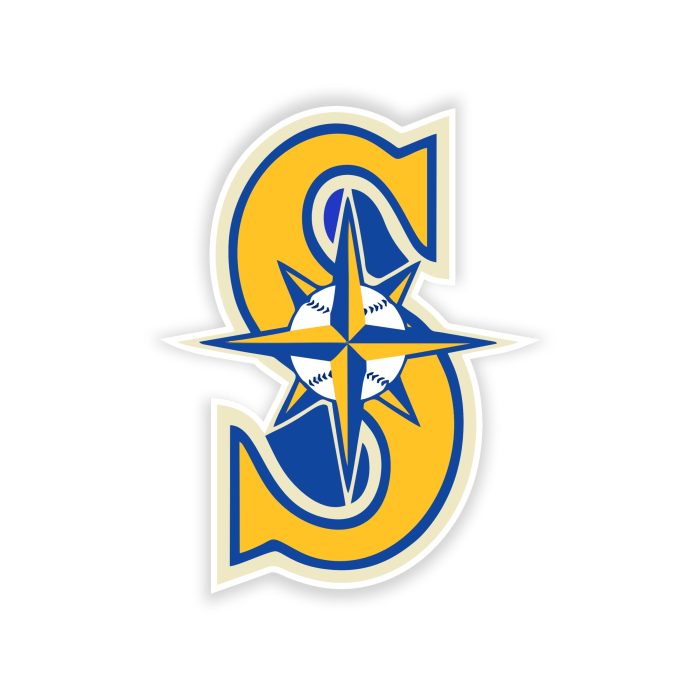 Seattle Mariners - Yellow S - Full Color Vinyl Sticker - Custom Size