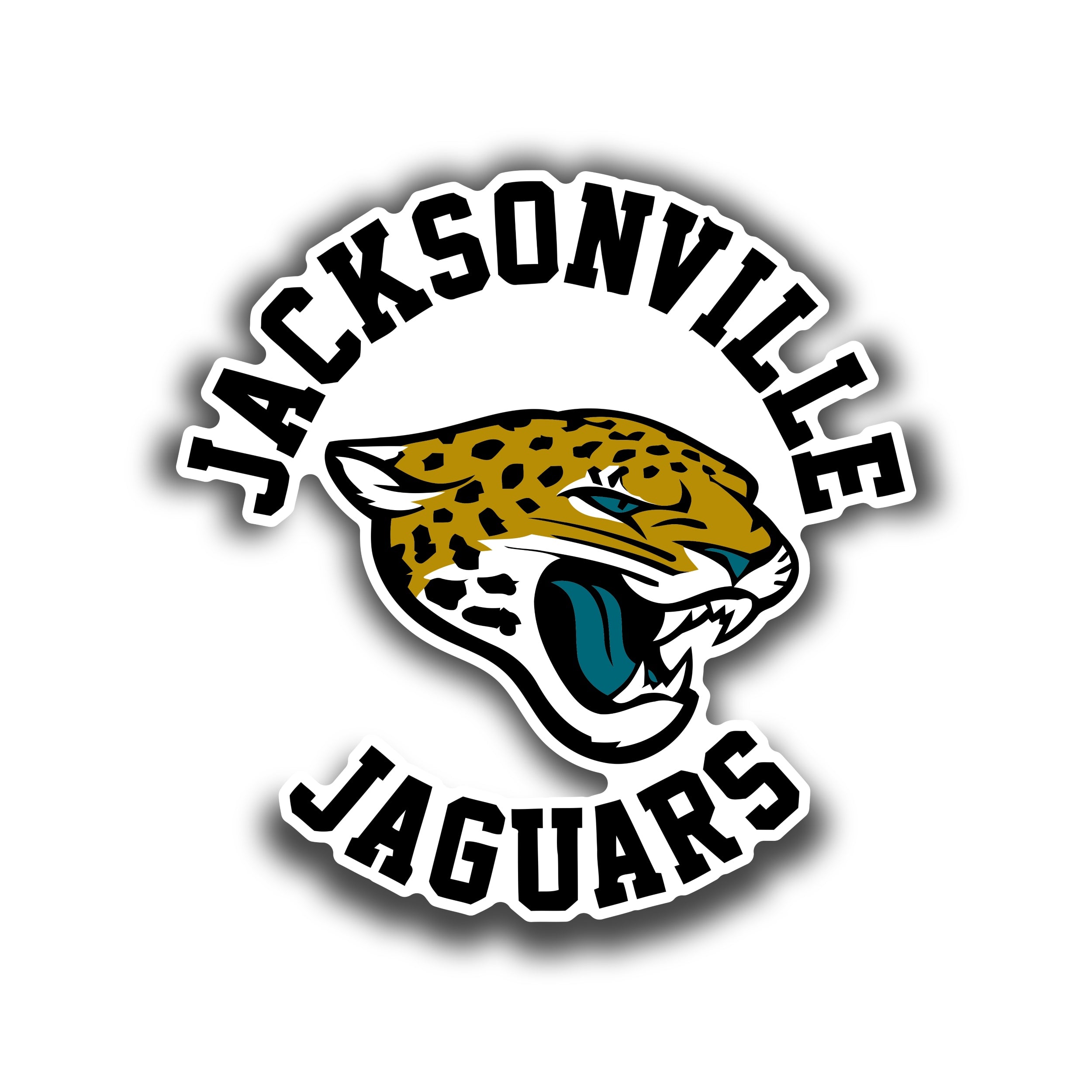 Jacksonville Jaguars Full Color Vinyl Sticker – Custom Size – Sports ...