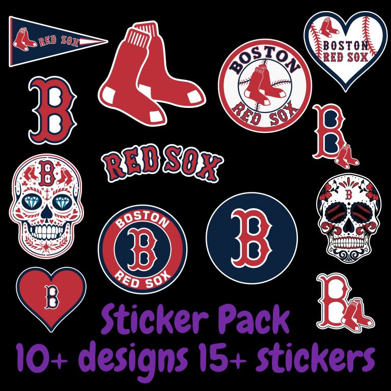 Boston Red Sox Sticker Pack; Hydroflask decal ; Laptop Decal ; Yeti Decal; Cell phone Decal