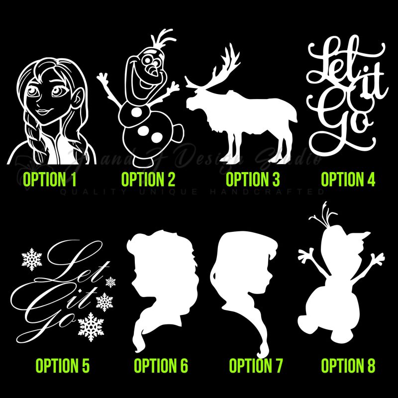 Frozen Vinyl Decal Custom Size Sports Stickers USA