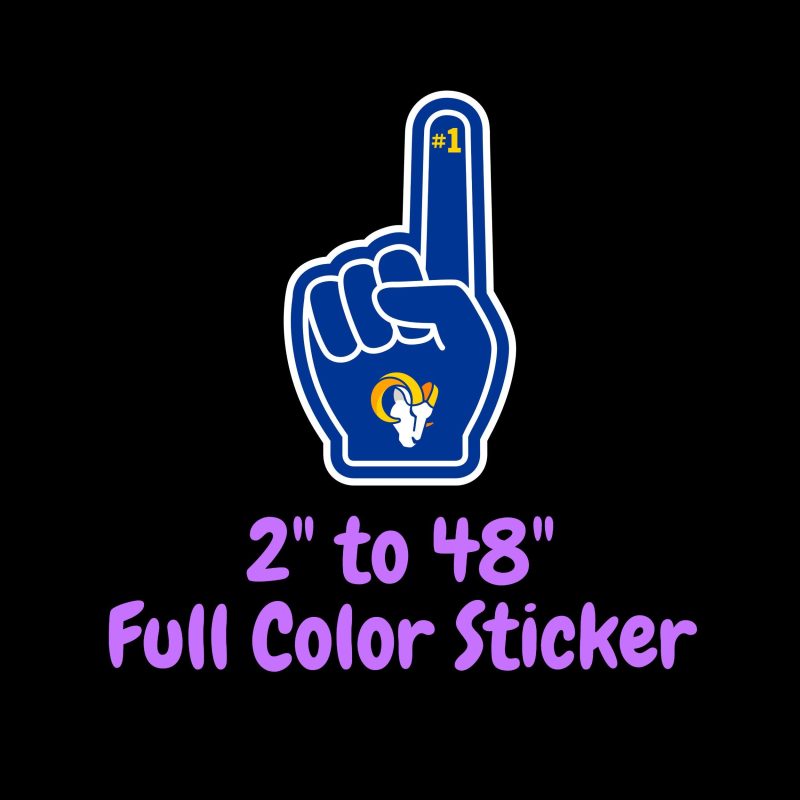 Los Angeles Rams Full Color Vinyl Sticker - Custom Size