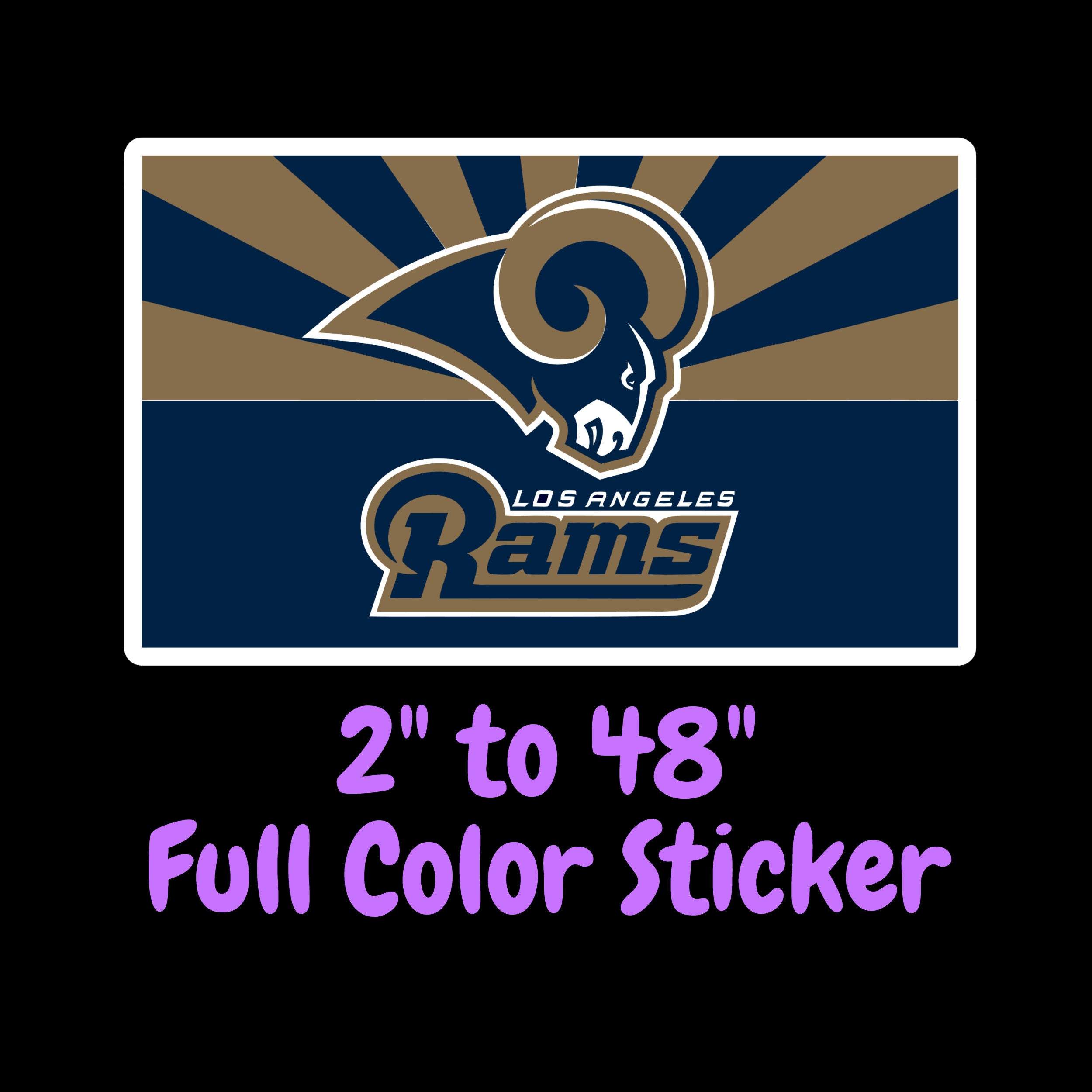 Los Angeles Rams Full Color Vinyl Sticker - Custom Size