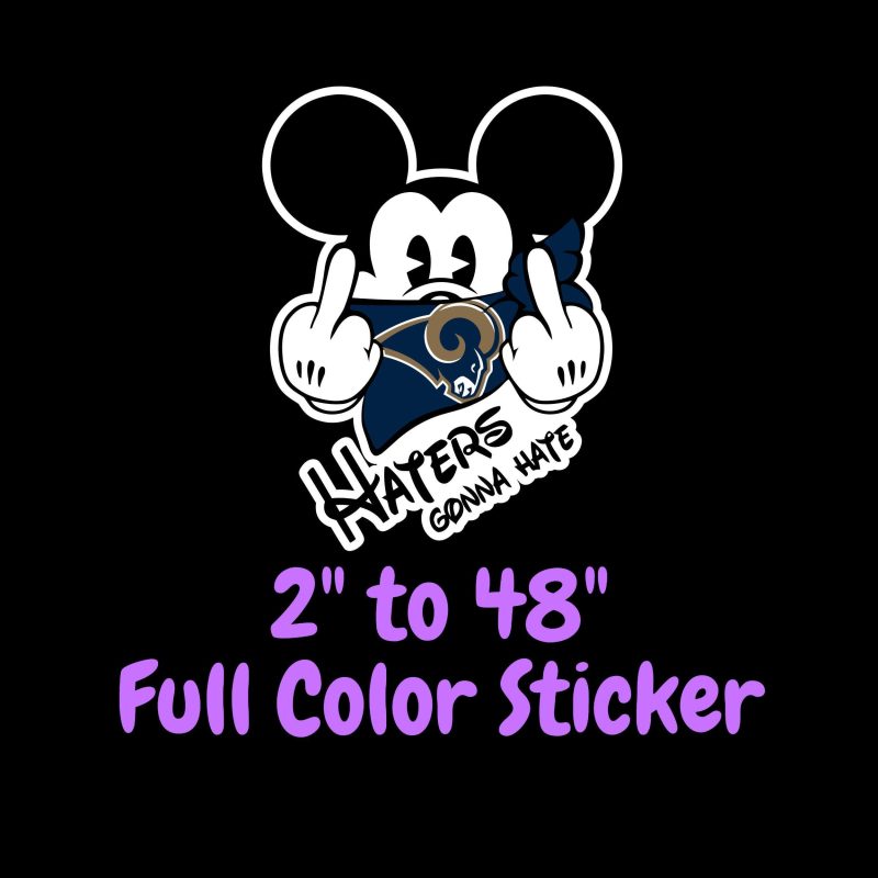 Los Angeles Rams Full Color Vinyl Sticker - Custom Size
