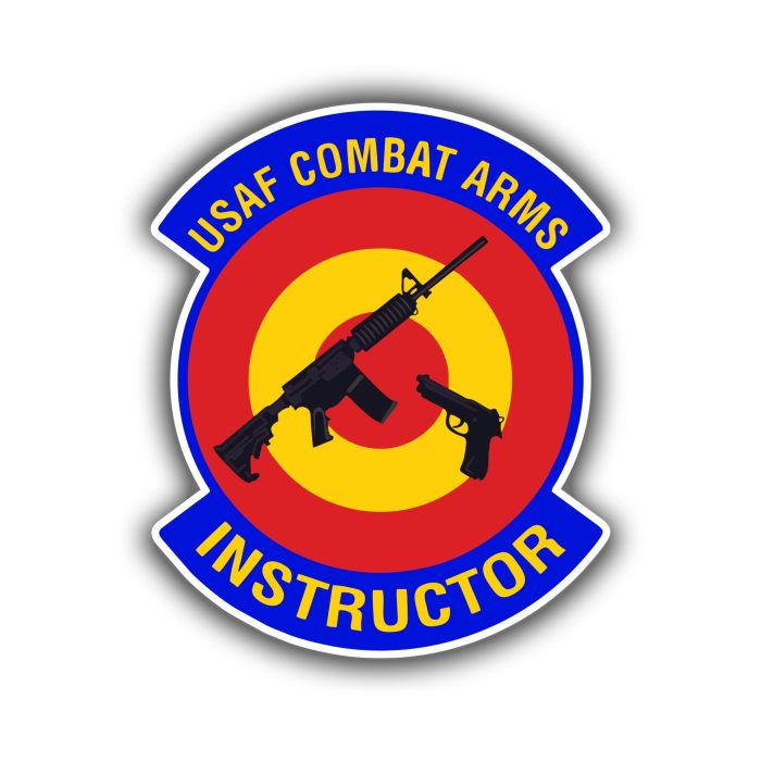 USAF Combat Arms Instructor - Full Color Vinyl Decal