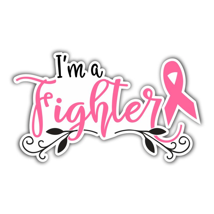 Breast Cancer Awareness Full Color Vinyl Decal - Custom Size