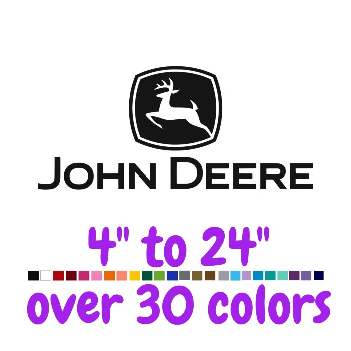 John Deere Vinyl Decal - Custom Size