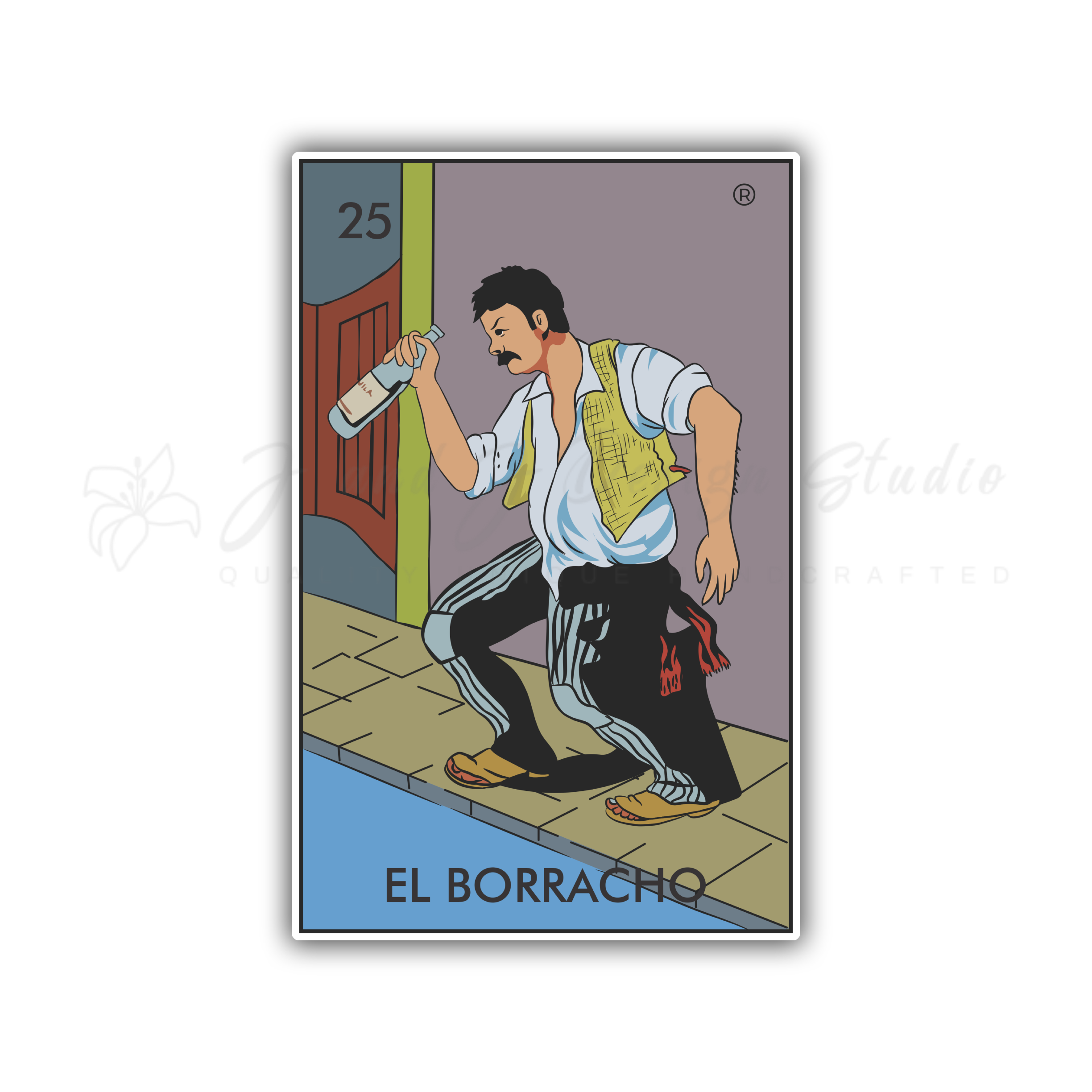 Loteria – El Borracho – Full Color Vinyl Decal – Custom Size – Sports ...