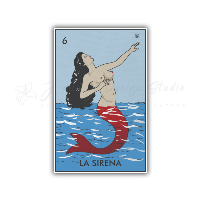 Loteria - La Sirena - Full Color Vinyl Decal - Custom Size