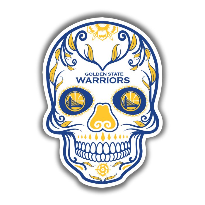 Golden State Warriors - Sugar Skull -Iron On - Custom Size