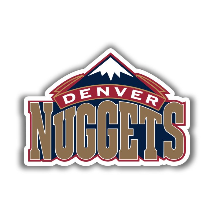 Denver Nuggets - Mountain With Gold Name - Iron On - Custom Size