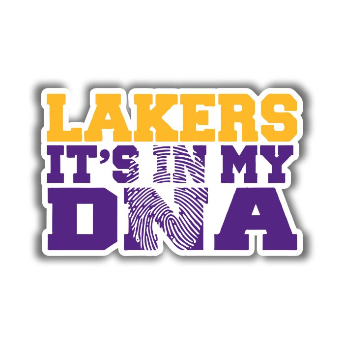 Los Angeles Lakers - It's In My DNA - Iron On - Custom Size