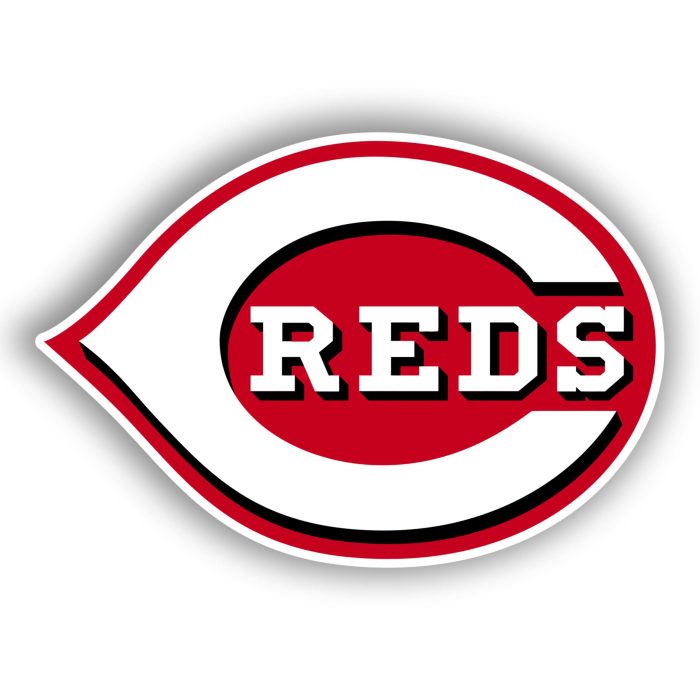 Cincinnati Reds - White C with Reds - Iron On - Custom Size