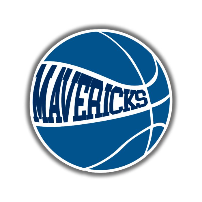 Dallas Mavericks - Basketball With Mavericks - Iron On - Custom Size