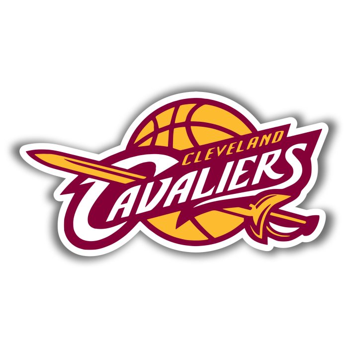 Cleveland Cavaliers - Gold Basketball With Name - Iron On - Custom Size