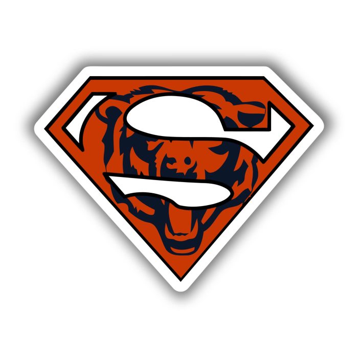 Chicago Bears - Superman - Iron On - Custom Size