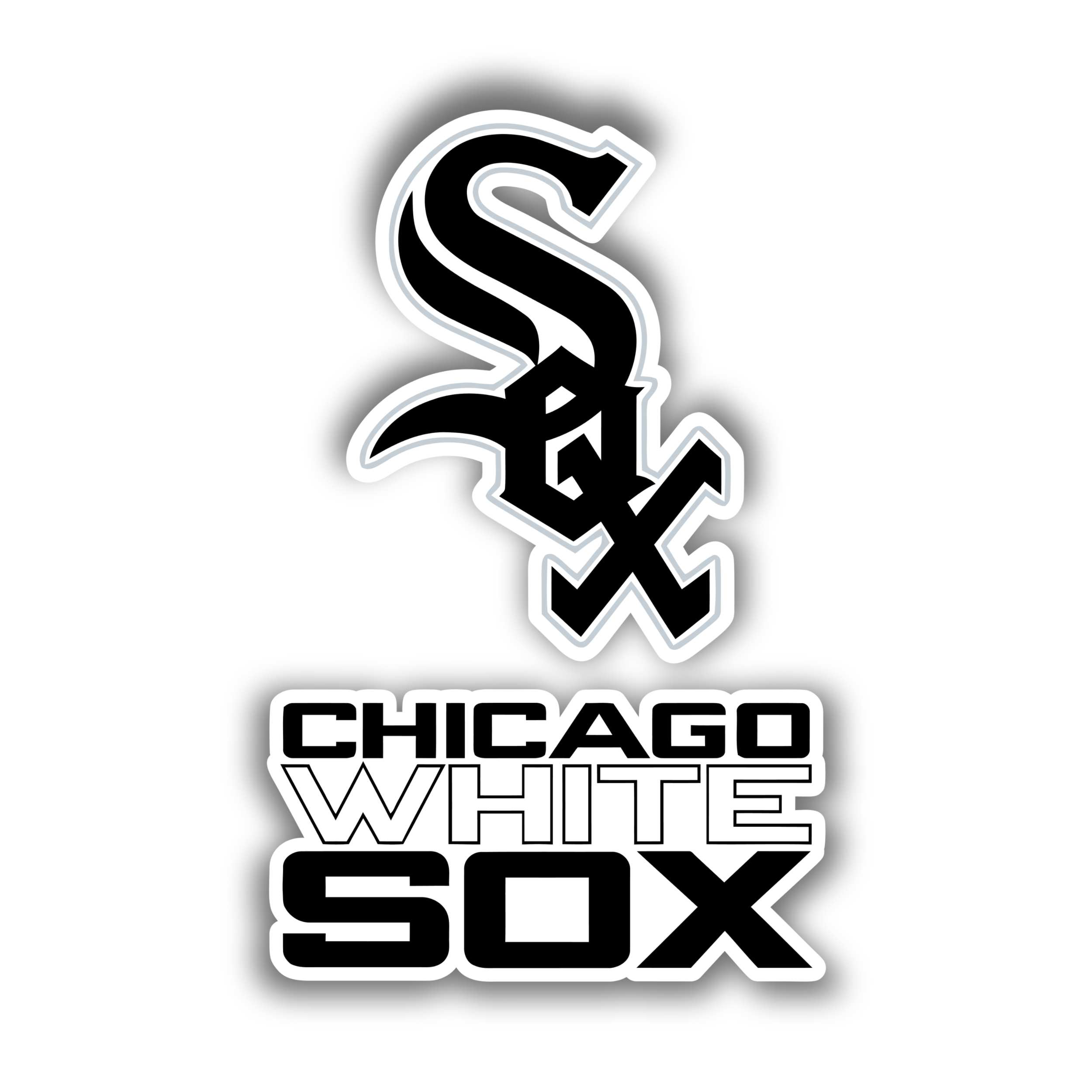 Chicago White Sox - Sox with Name on Bottom - Iron On - Custom Size