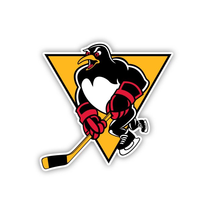 Pittsburgh Penguins - Penguin With Red Gloves  - Iron On - Custom Size