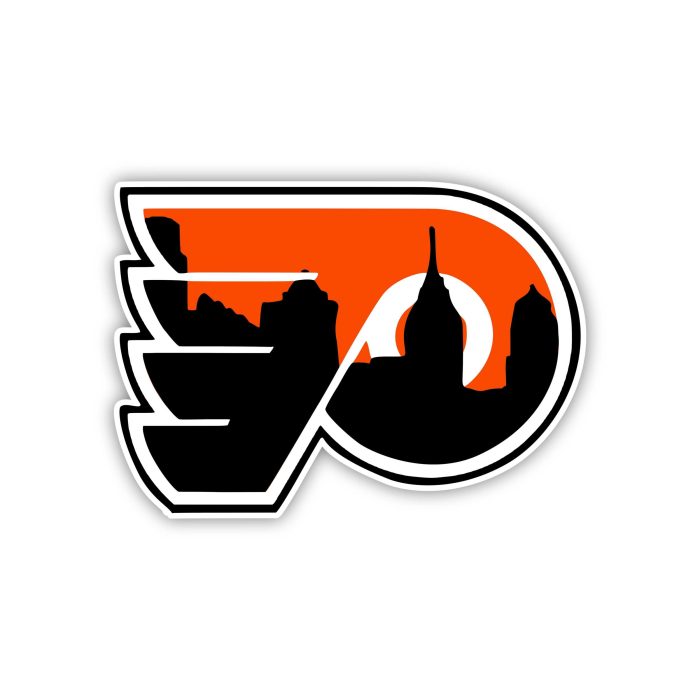 Philadelphia Flyers - P With Wings And City  - Iron On - Custom Size