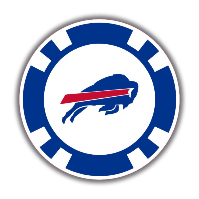 Buffalo Bills - Poker Chip - Iron On - Custom Size