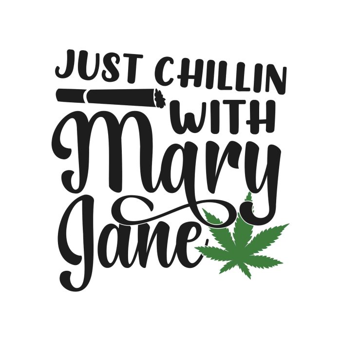 JUST CHILLIN WITH MARY JANE - Iron On - Custom Size