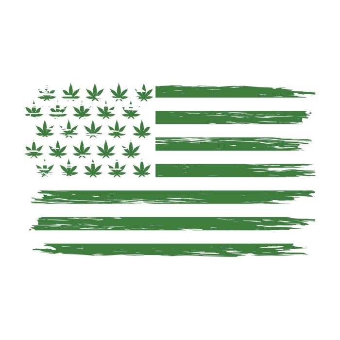 MARIJUANA FLAG - Iron On - Custom Size