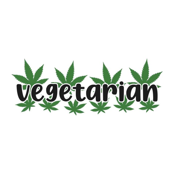 VEGETARIAN - Iron On - Custom Size