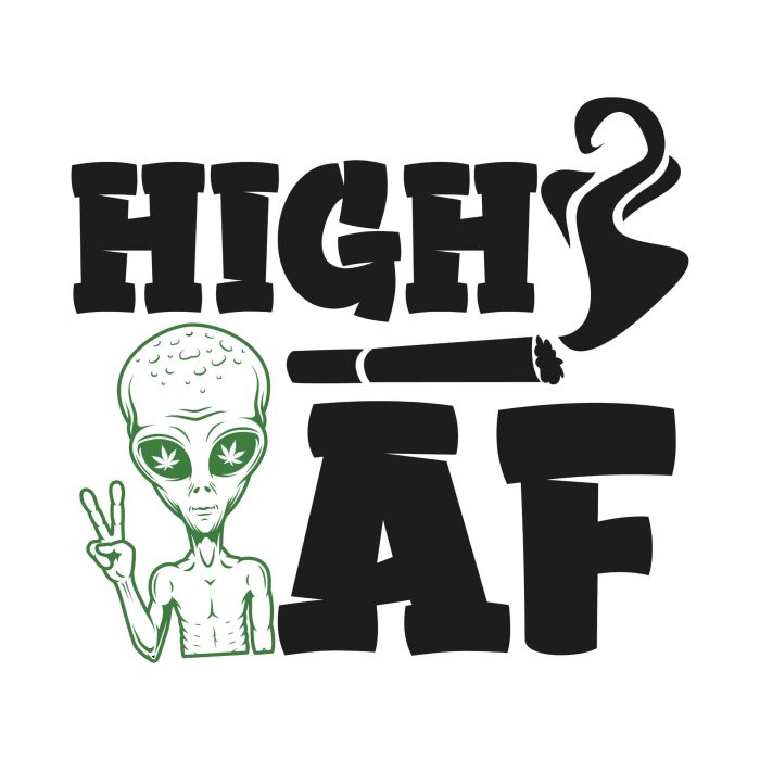 HIGH AF - Iron On - Custom Size