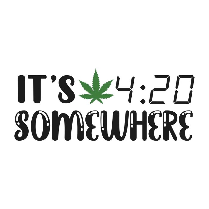 It's 4:20 Somewhere - Iron On - Custom Size