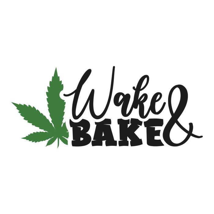 Wake & Bake - Iron On - Custom Size