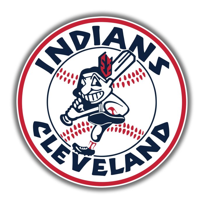 Cleveland Indians - White Circle with Chief Wahoo - Iron On - Custom Size