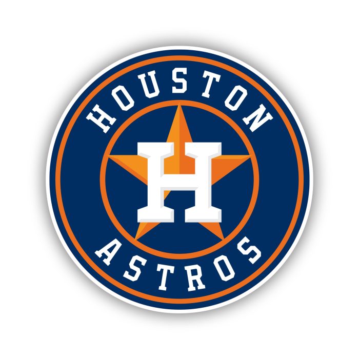 Houston Astros - Blue Circle with Name - Iron On - Custom Size