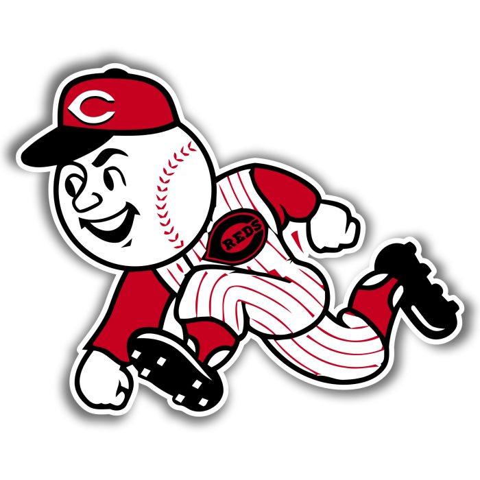 Cincinnati Reds - Mr. Redlegs Running - Iron On - Custom Size