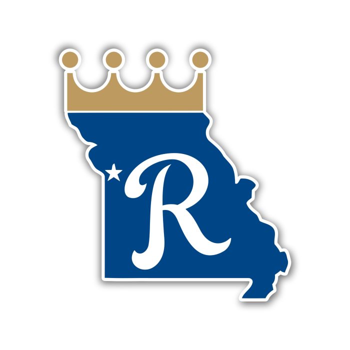 Kansas City Royals - Shield with Royals - State With R - Custom Size