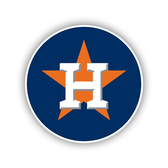 Houston Astros - Blue Circle - Iron On - Custom Size