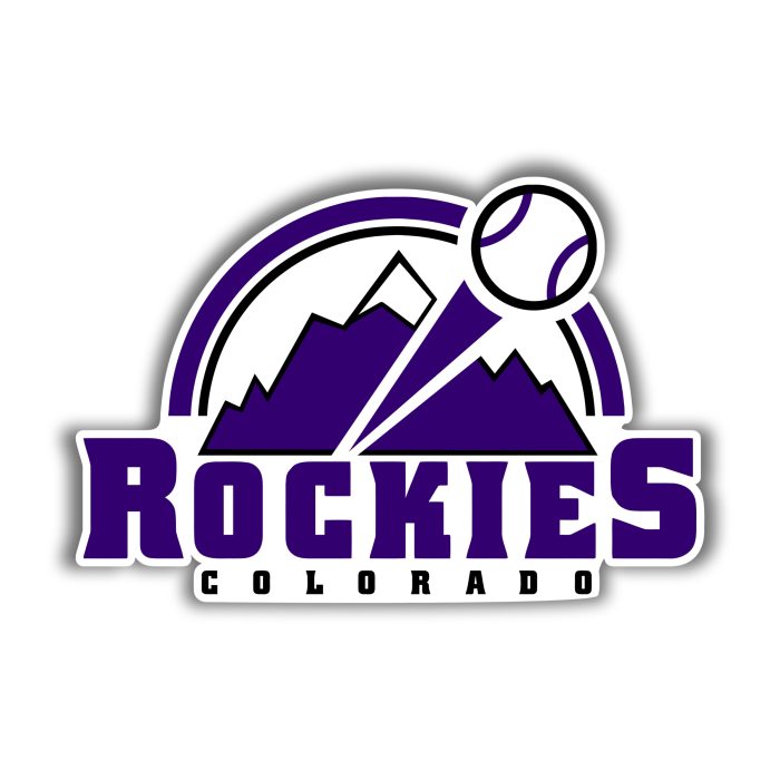 Colorado Rockies - Purple Rockies with Mountains - Iron On - Custom Size