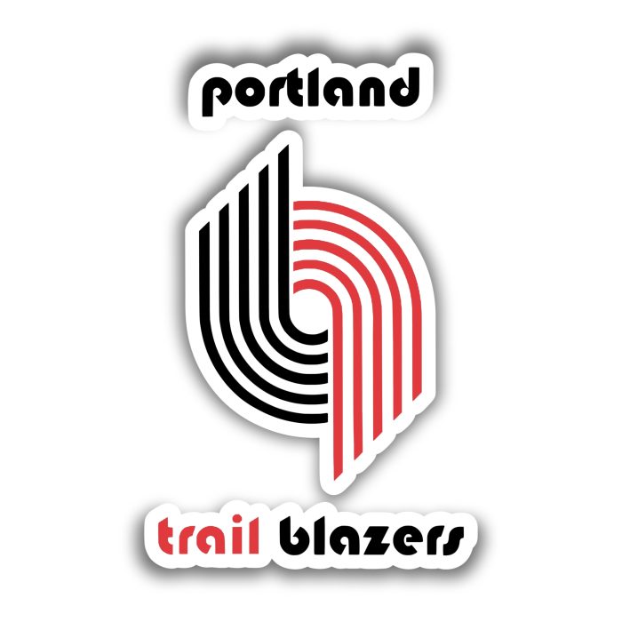 Portland Trail Blazers - Pinwheel With Name - Temporary Tattoo