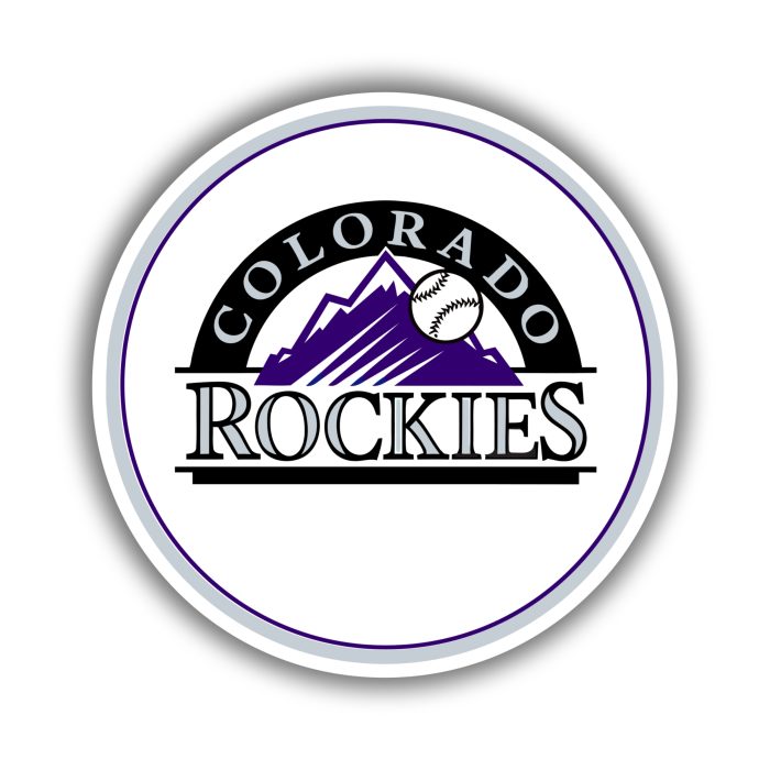 Colorado Rockies - White Circle - Iron On - Custom Size