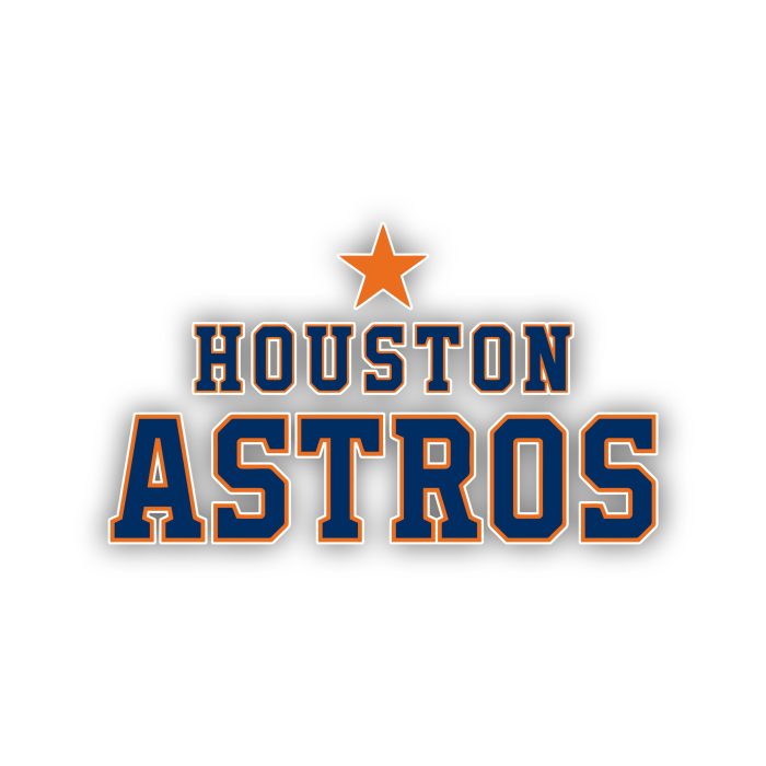 Houston Astros - Name With Star On Top - Iron On - Custom Size