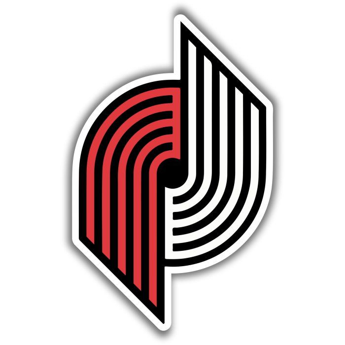 Portland Trail Blazers - Pinwheel With Red Down - Temporary Tattoo